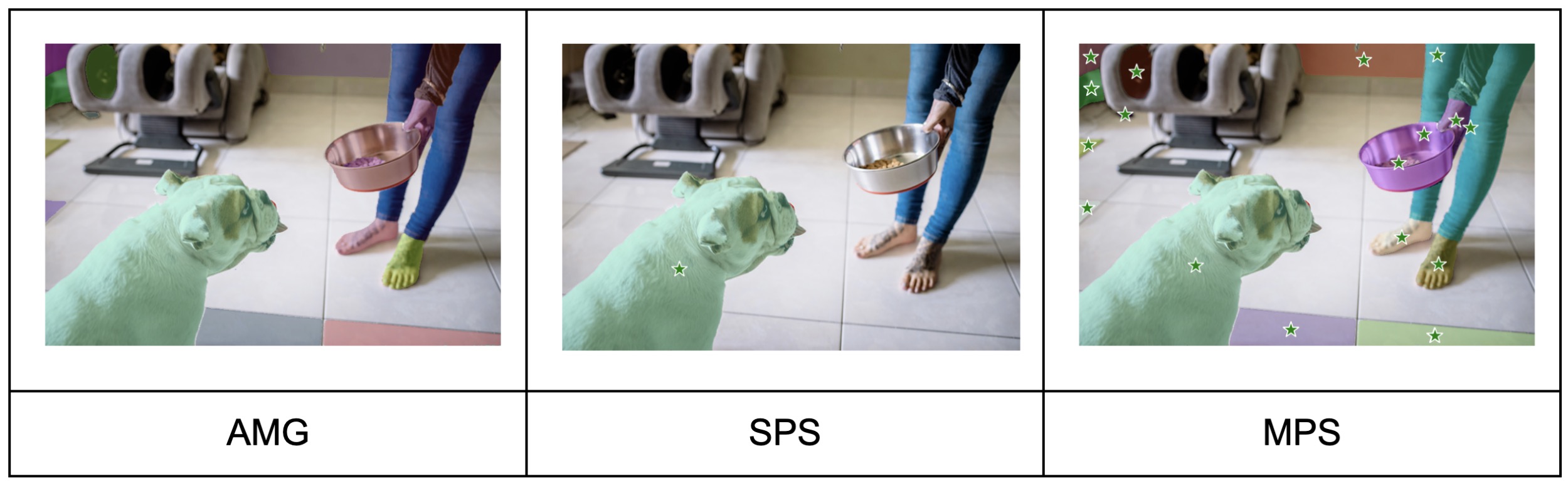 comparison of 3 images